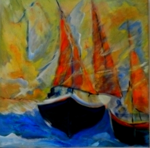 Zomer van Antwerpen 2016 AW .. - 60 x 60 cm 