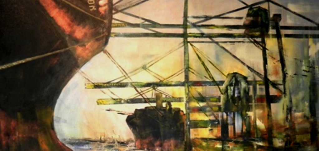 Laden en lossen - Acryl op doek 50 x 100 cm 