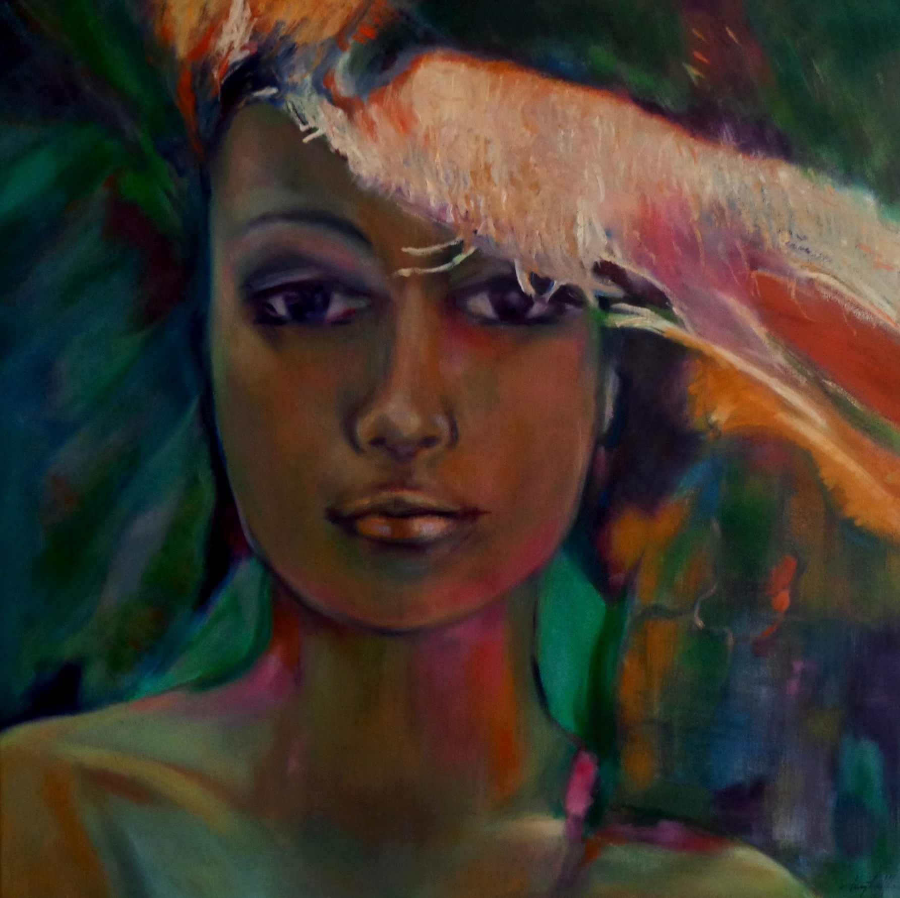 Flair AW66 - Olieverf op doek 80 x 80 cm 