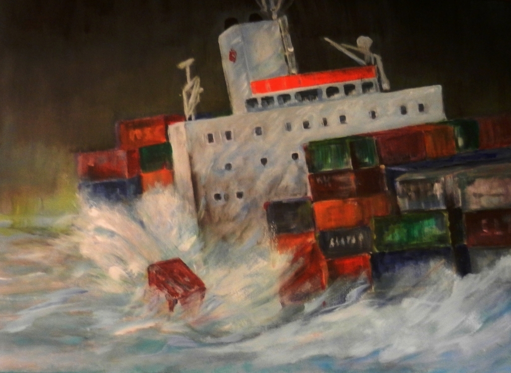 Storm - Acryl op doek 60 x 80 cm 