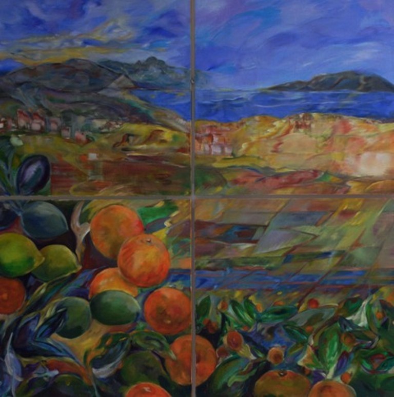 Rafol d'Almunia - Acryl op 4 x doeken 100 x 100 cm 