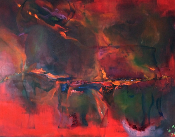 Fantasie abstract  - Acryl  80 x 100 cm 