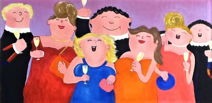 Caricature Bonne Année  -  50 x 100 cm 