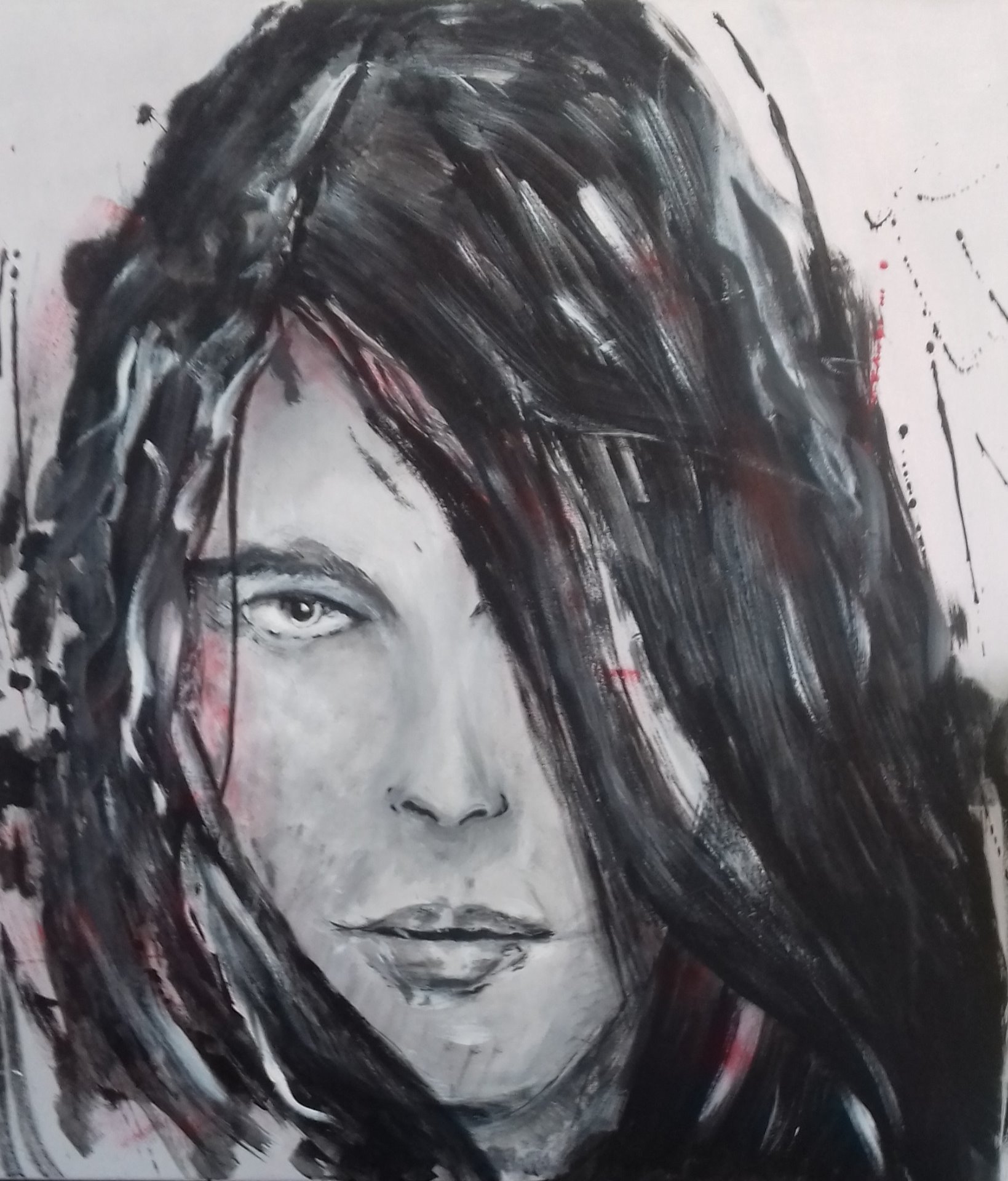 Grisaille portret  -  100 x 80 cm 