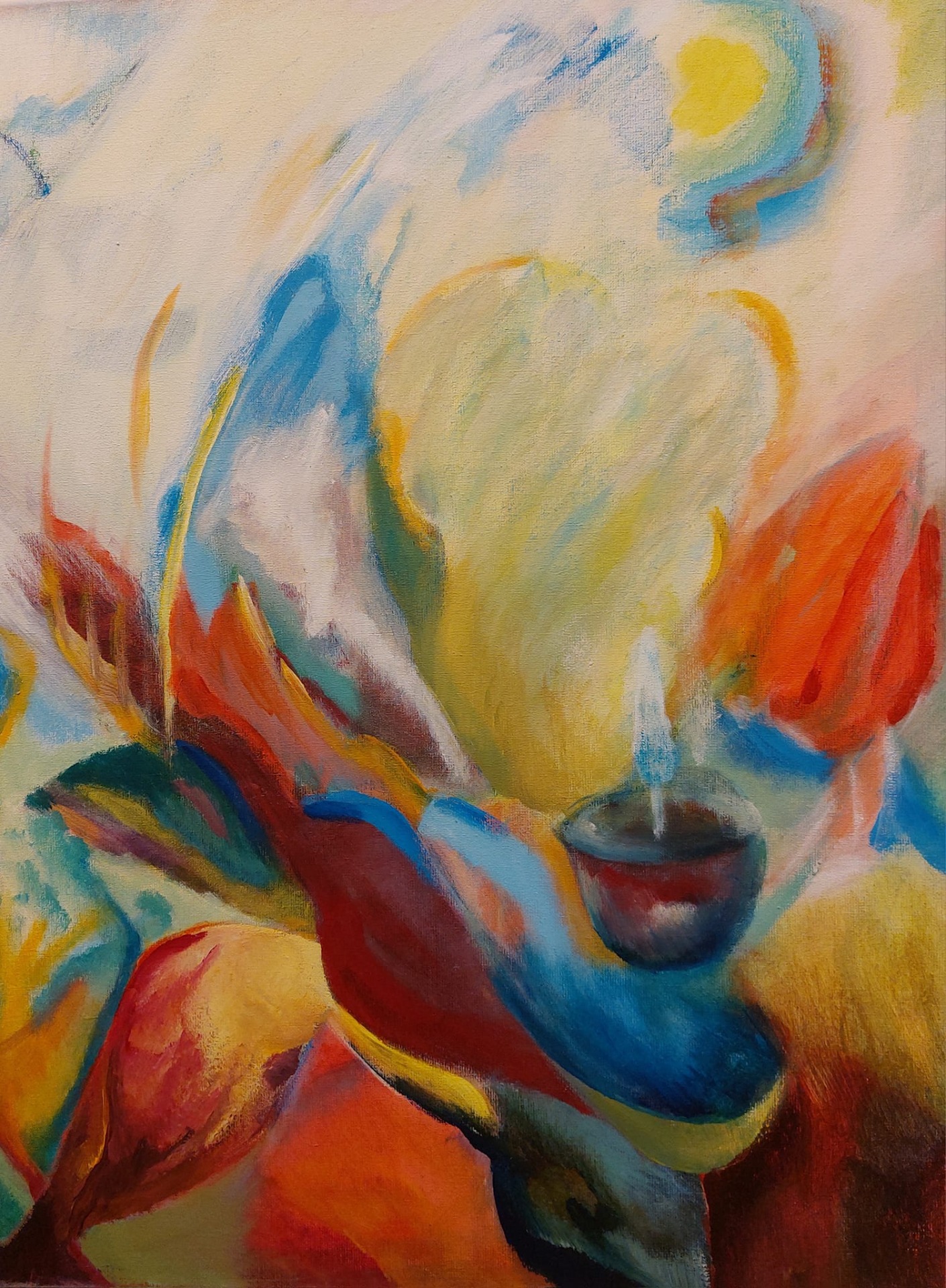 Vrij abstract - 80 x 60 cm 