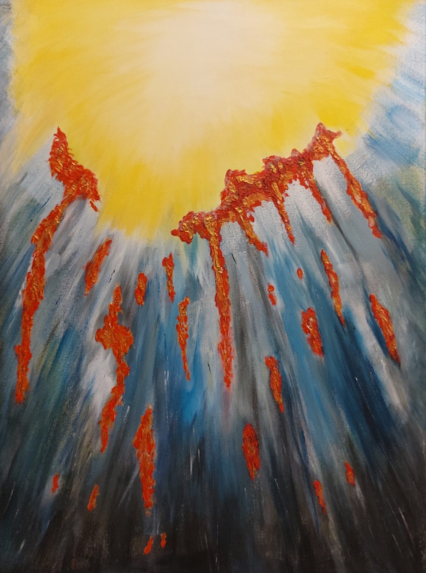 Vrij abstract - 80 x 60 cm 