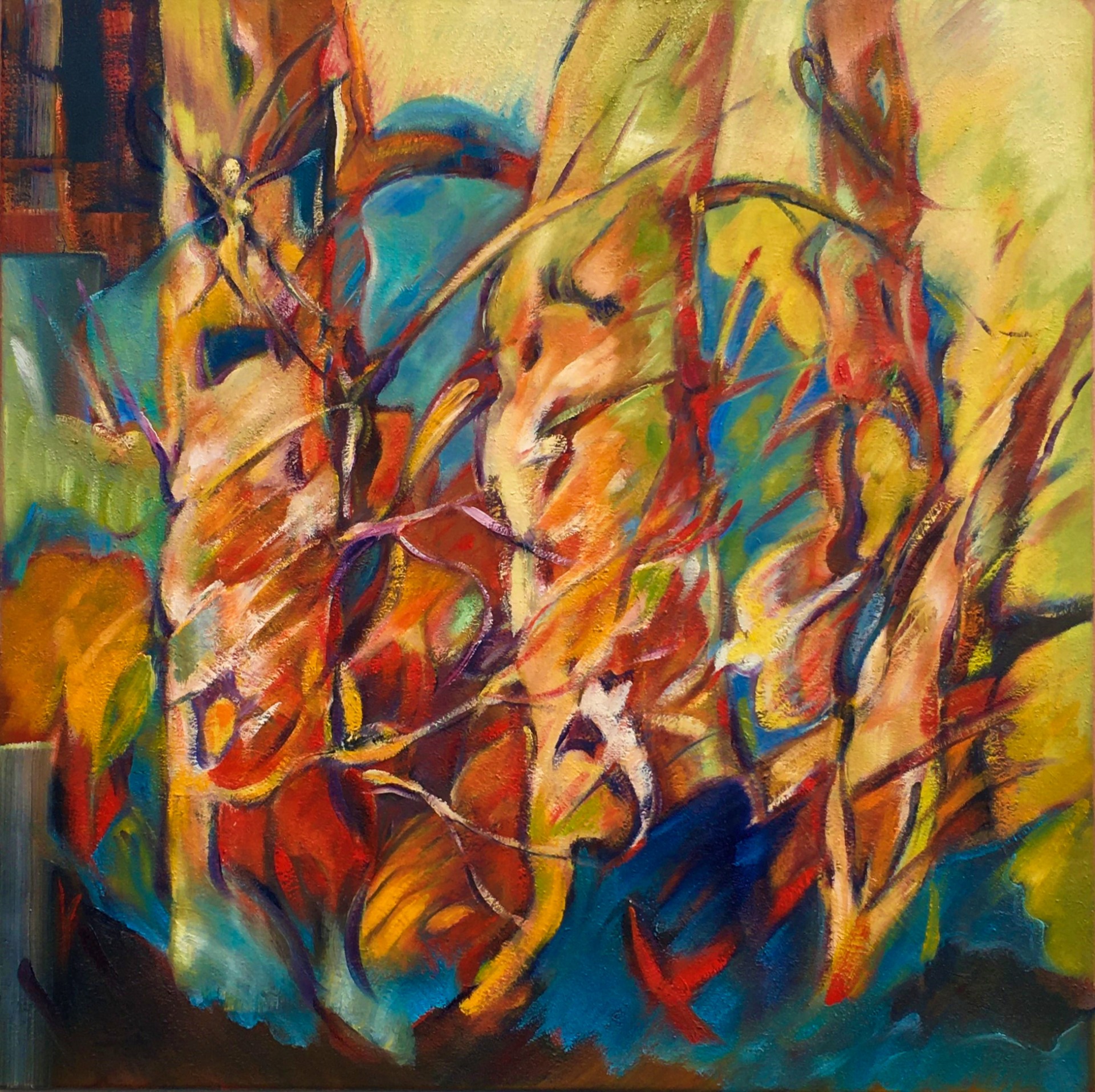 Natuurabstract  80 x 80 cm 