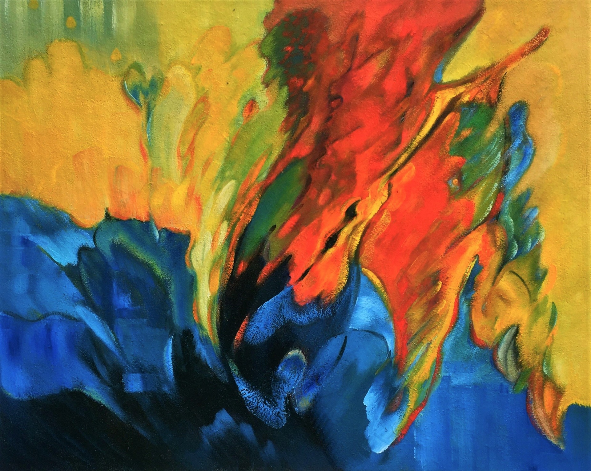 Natuur abstract - 80 x 100 cm  -  privécollectie