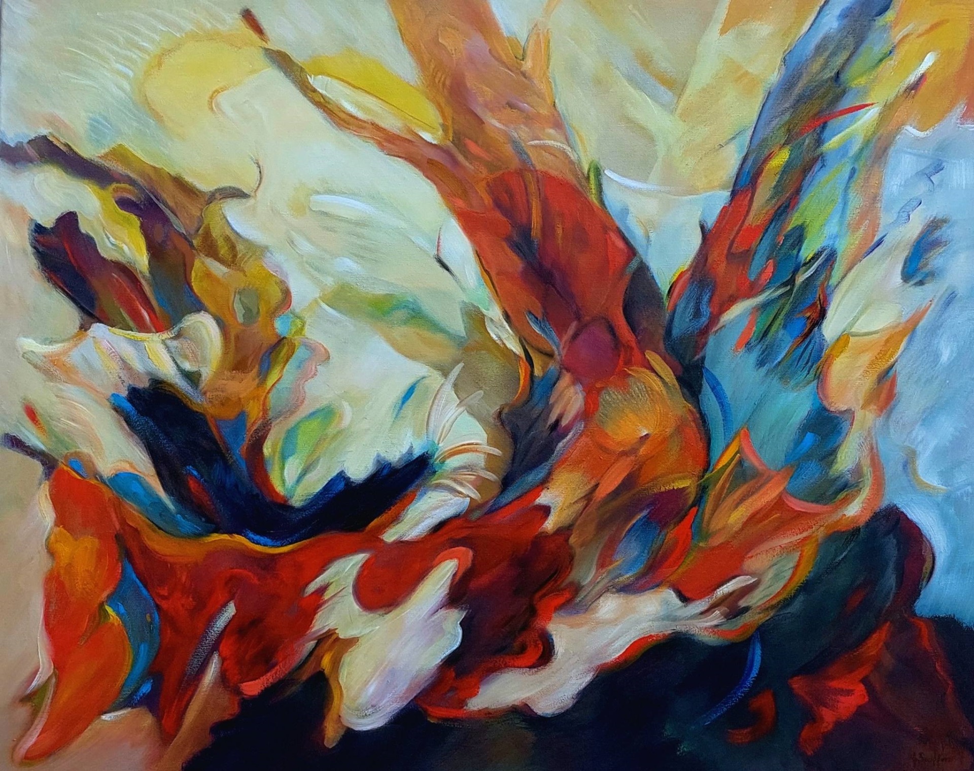 Natuur abstract 4 - 80 x 100 cm   