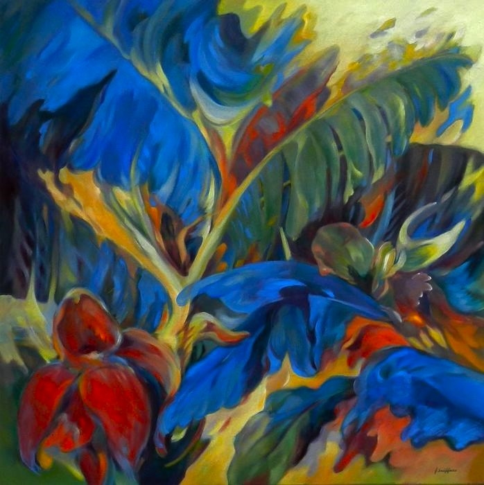 Platano azul - 80 x 80 cm 
