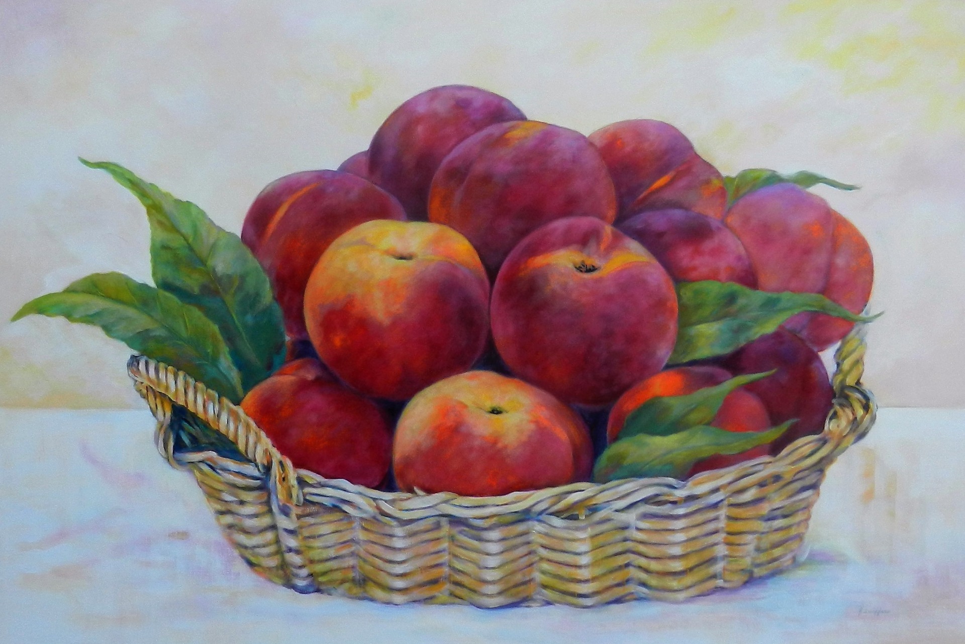 Perziken  -  120 x 100 cm 