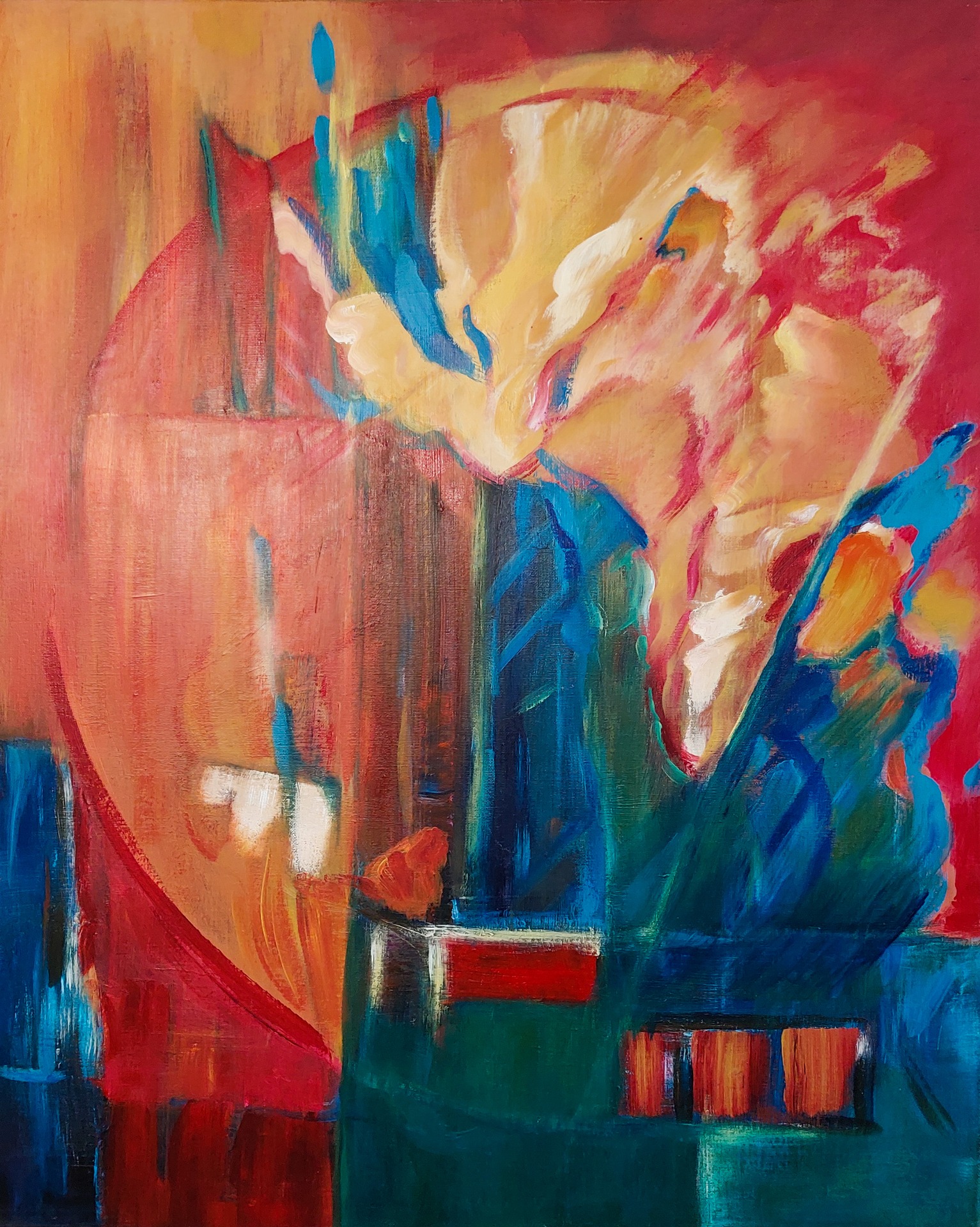 Vrij abstract AW98  -  80 x 60 cm 