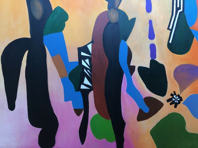 Vrij abstract 1 -  80 x 100 cm 