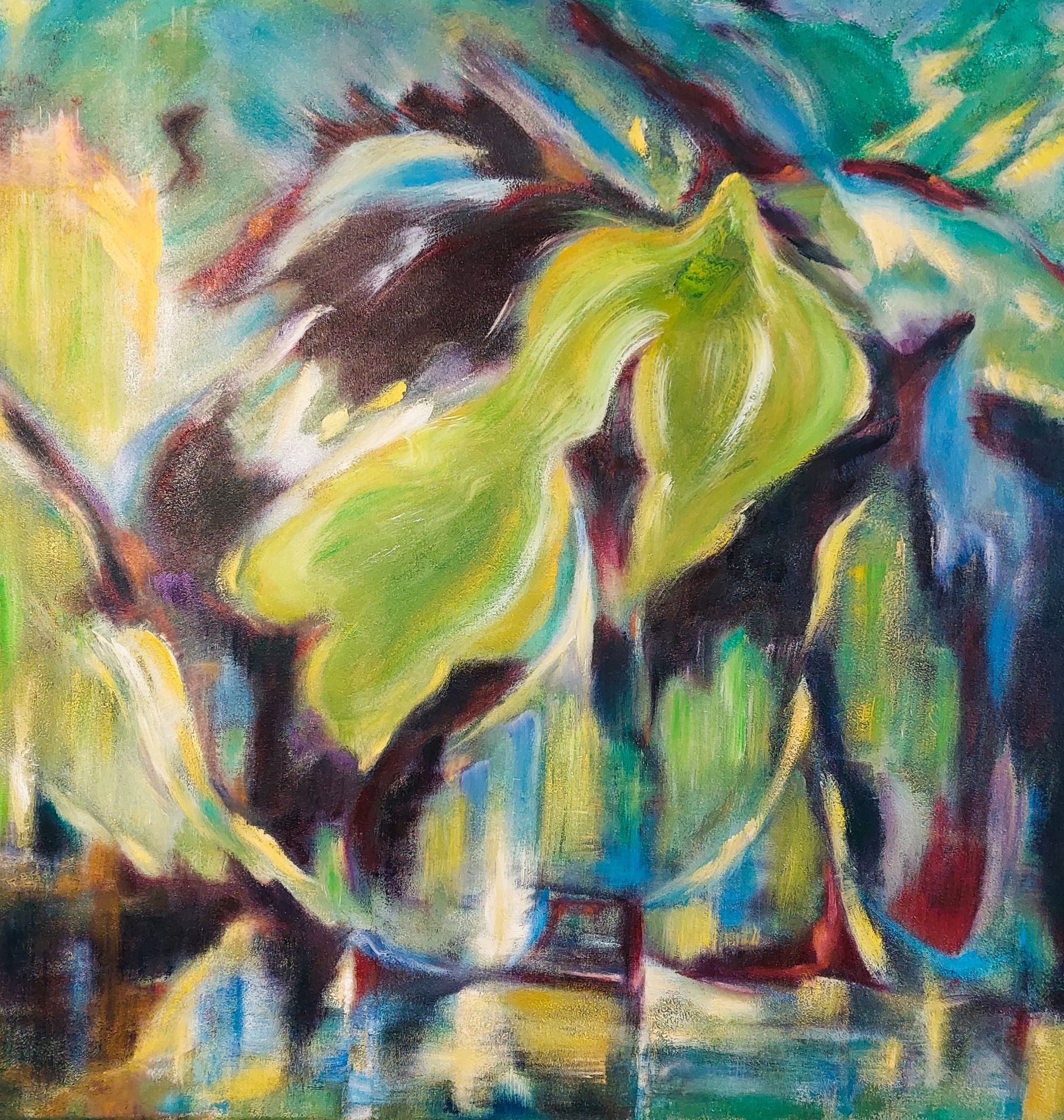 Natuur abstract AW75 - 80 x 80 cm 