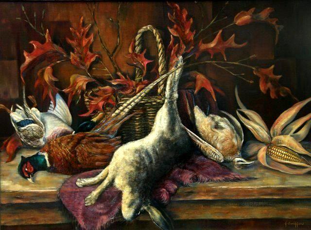 Met haas - 60 x 80 cm 