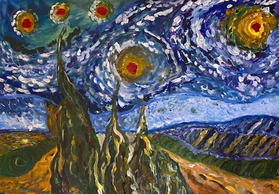 Ode aan Van Gogh - 60 x 80 cm 