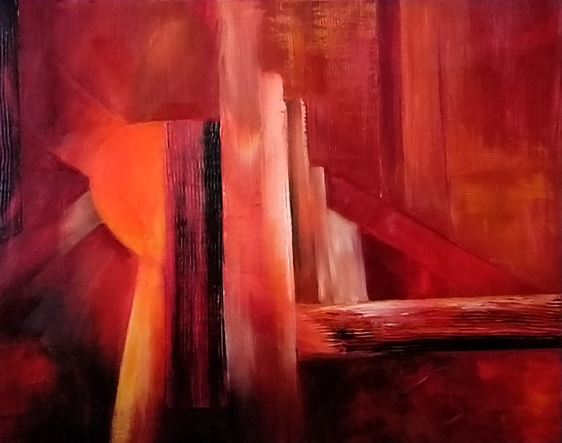 Composition in red 100 x 80 cm