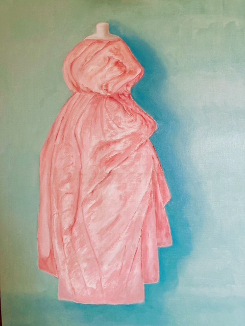 Barok kleed - Olieverf op doek 80 x 80 cm 